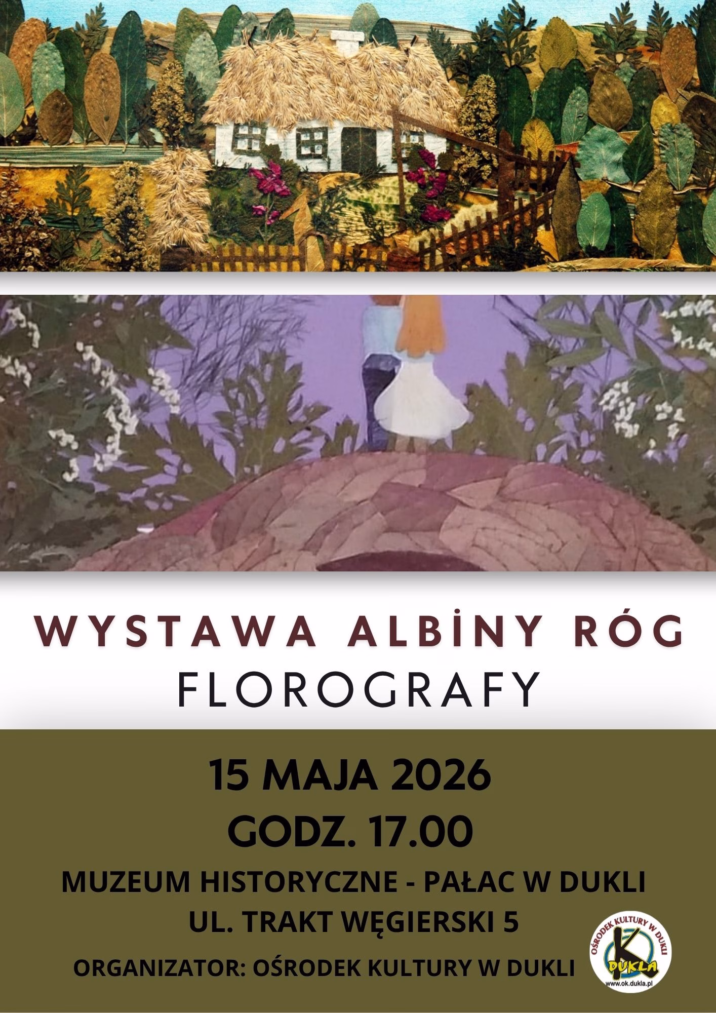 Zaproszenie na wernisaż wystawy Albiny Róg „Florografy”
